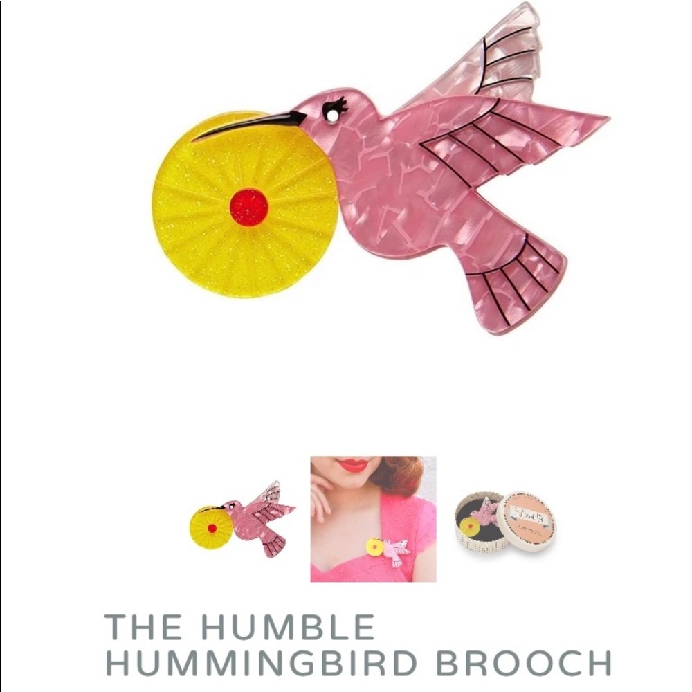 NEW Erstwilder The Humble Hummingbird Brooch